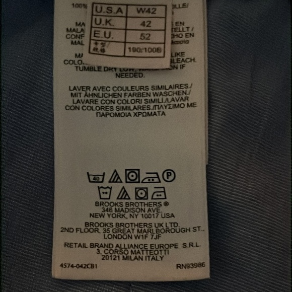 Brooks Brothers 346 Chino Shorts Size 42 - Picture 5 of 5